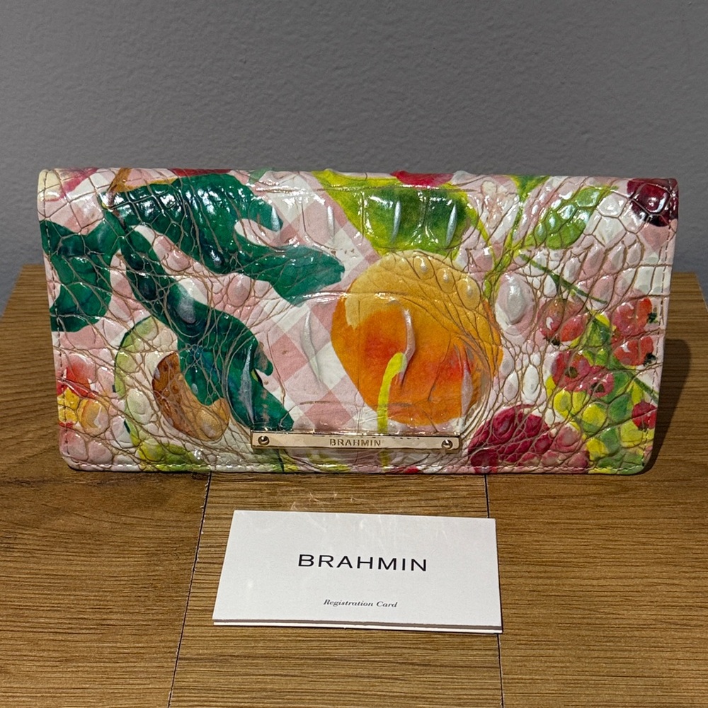 Brahmin Fruit Salad Ombre Melbourne Adelle Wallet New U20170800863